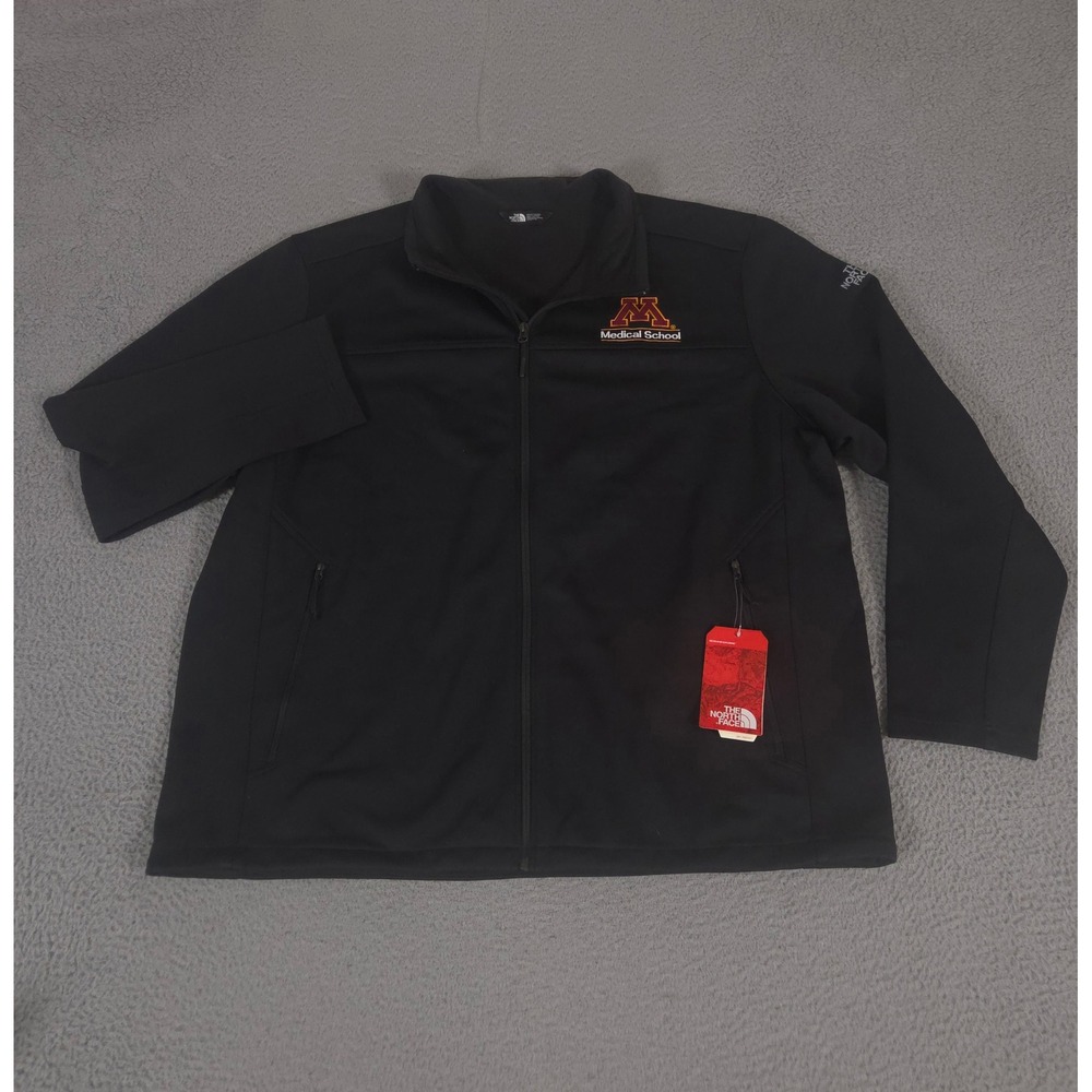 The North Face Jacket Mens 3XL Black Ridgewall Windwall Soft Shell Full Zip NEW